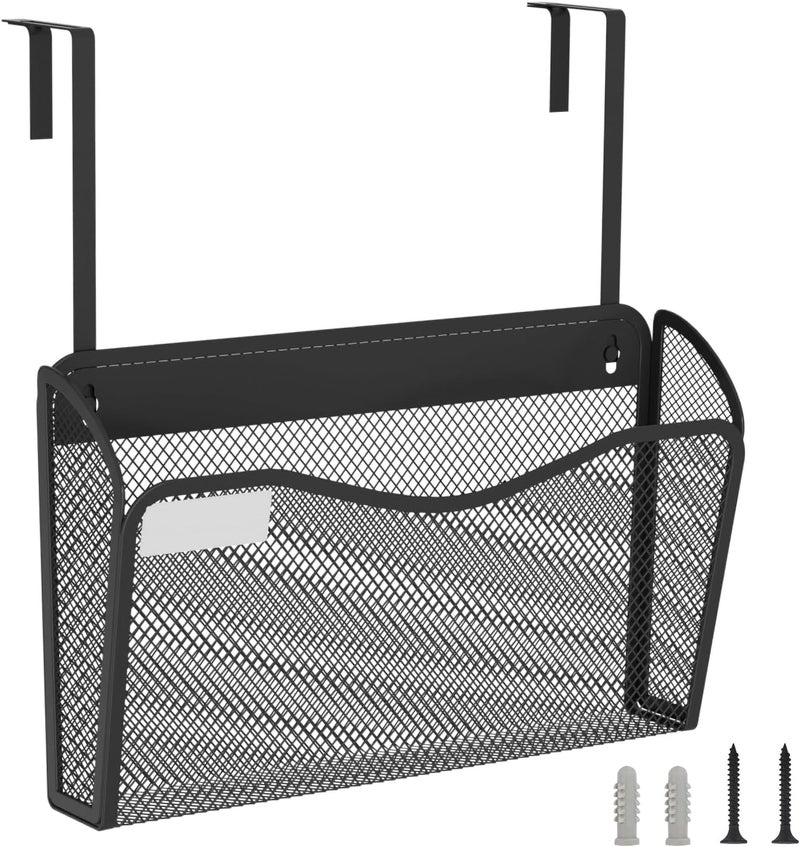 BOHDK Wall File Organizer, Mesh Hanging File Organizer, Home Office Organization and Storage, 1 Pockets Document Magazine Rack - Image 1